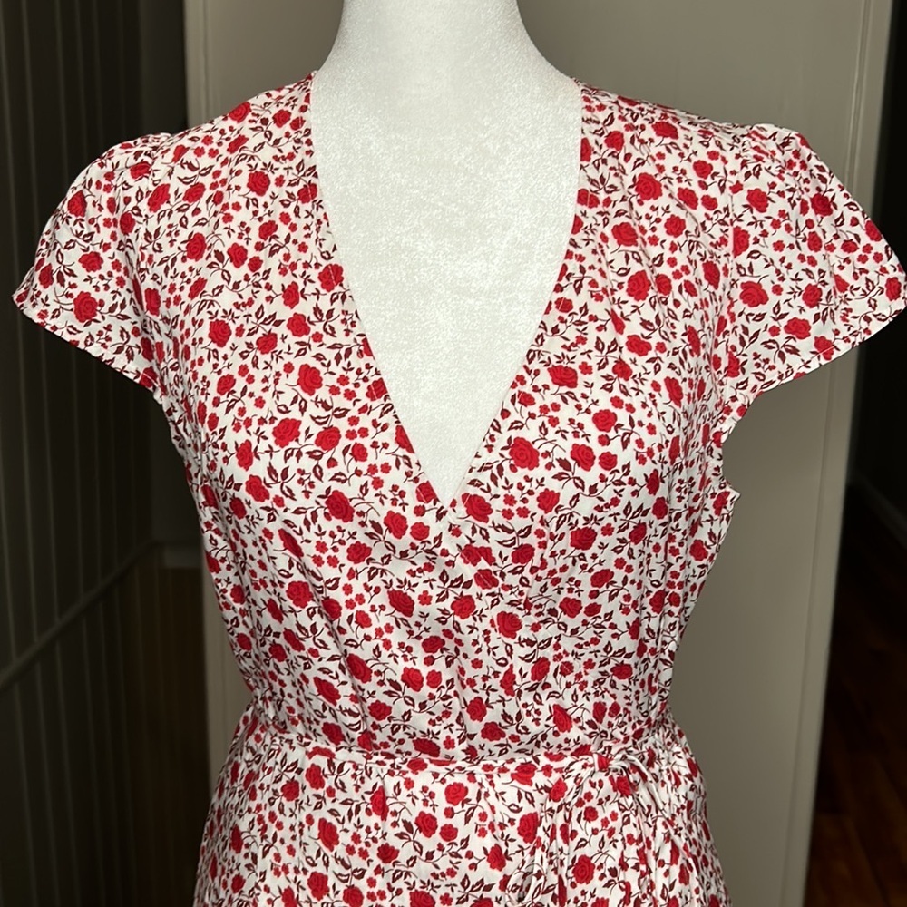 Reformation Brianne Eden Floral Wrap Mini Dress New Size Small - Picture 5 of 12